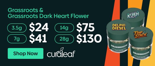 Cannabis Promo, Cannabis Sales, Descuentos en cannabis, Cannabis on Sale, ¡$20 Grassroots Destacado 3.5g de Flor!