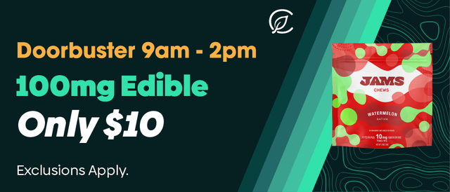 Cannabis Promo, Cannabis Sales, Descuentos en cannabis, Cannabis on Sale, Oferta Especial 9am-2pm: $10 Comestibles de 100mg (Exclusiones Aplican)