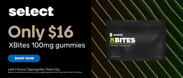 Cannabis Promo, Cannabis Sales, Descuentos en cannabis, Cannabis on Sale, ¡SOLO $16 SELECT 100mg X-Bites!