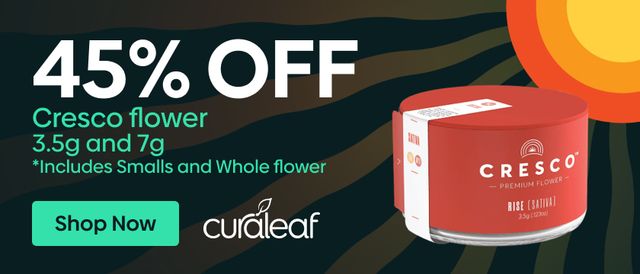 Cannabis Promo, Cannabis Sales, Cannabis Discounts, Cannabis on Sale, 45% Off Cresco 3.5g & 7g Smalls & Whole Flower!