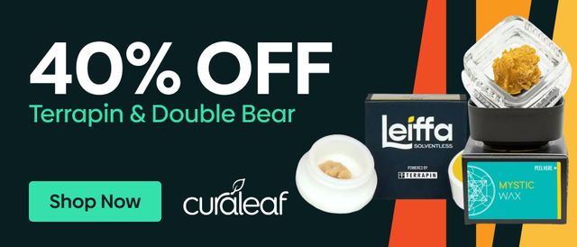 Cannabis Promo, Cannabis Sales, Cannabis Discounts, Cannabis on Sale, 40% Off Terrapin & Double Bear Products!