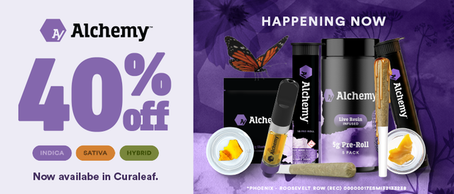 Cannabis Promo, Cannabis Sales, Cannabis Discounts, Cannabis on Sale, ✨NEW✨ 40% OFF ALCHEMY Products!