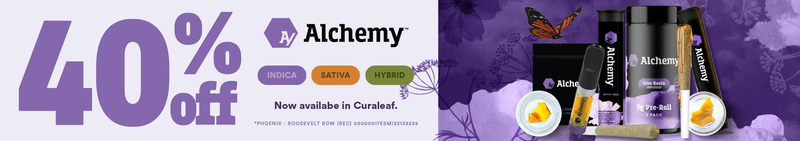 Cannabis Promo, Cannabis Sales, Cannabis Discounts, Cannabis on Sale, ✨NEW✨ 40% OFF ALCHEMY Products!