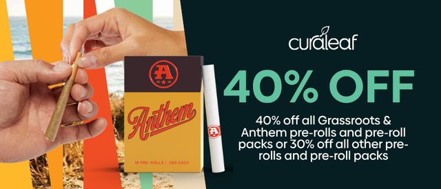 Cannabis Promo, Cannabis Sales, Cannabis Discounts, Cannabis on Sale, Saturdaze | Pre-Roll & Packs | 40% OFF Anthem & Grassroots