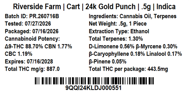 24K Gold Punch Riverside Farm 24K Gold Punch Riverside Farm