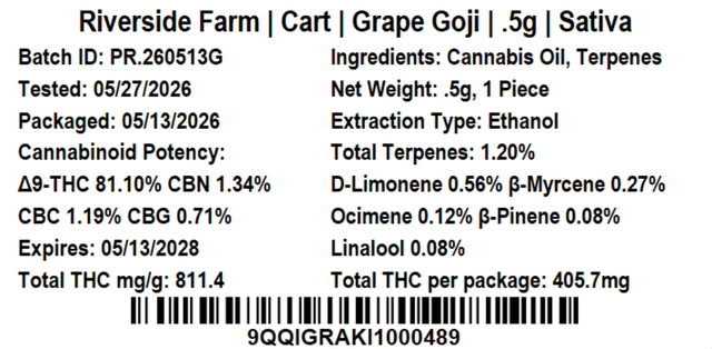 Grape Goji OG Riverside Farm Grape Goji OG Riverside Farm