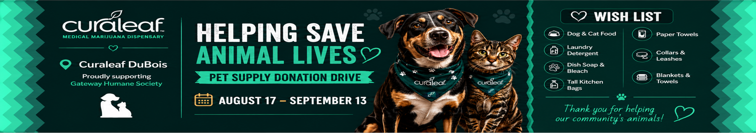 Cannabis Promo, Cannabis Sales, Cannabis Discounts, Cannabis on Sale, DuBois - Pet Donation Drive