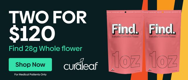 Cannabis Promo, Cannabis Sales, Cannabis Discounts, Cannabis on Sale, Buy Any 2 Find 28g Whole Flower for $120!
