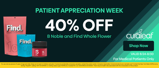 Cannabis Promo, Cannabis Sales, Cannabis Discounts, Cannabis on Sale, 40% Off B Noble & Find Whole Flower!