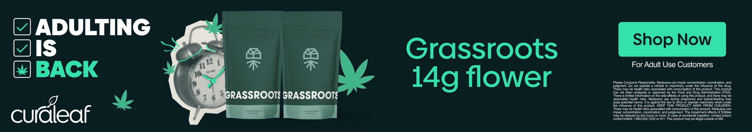 Cannabis Promo, Cannabis Sales, Cannabis Discounts, Cannabis on Sale, 2 for $90 Grassroots 14g Flower!