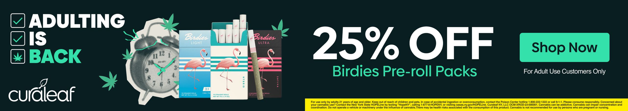 Cannabis Promo, Cannabis Sales, Cannabis Discounts, Cannabis on Sale, 25% Off Birdies Pre-Roll Packs!