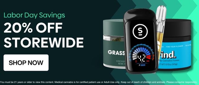 Cannabis Promo, Cannabis Sales, Cannabis Discounts, Cannabis on Sale, 20% Off Store Wide!