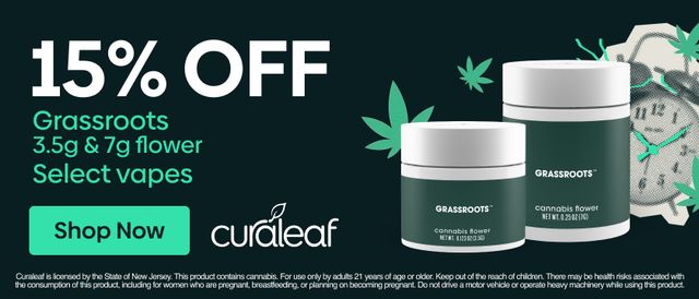 Cannabis Promo, Cannabis Sales, Cannabis Discounts, Cannabis on Sale, 15% Off Grassroots 3.5g & 7g Flower + Select Vapes!