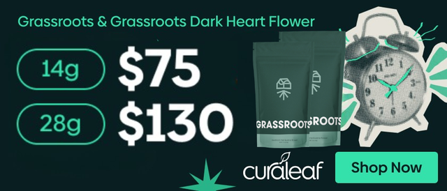 Cannabis Deals | Grassroots & Grassroots Dark Heart Flower