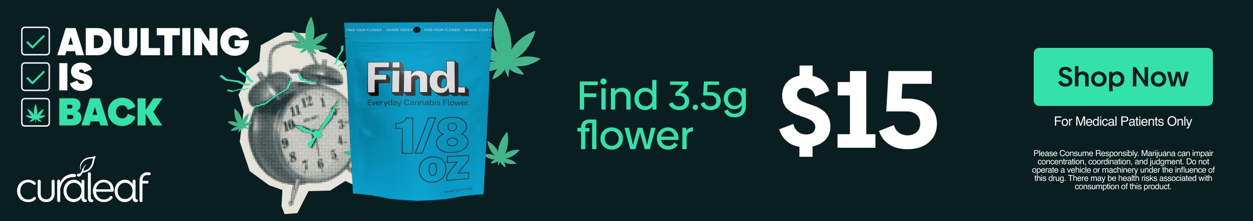 Cannabis Promo, Cannabis Sales, Cannabis Discounts, Cannabis on Sale, $15 Find Eighths!