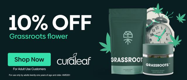 Cannabis Promo, Cannabis Sales, Cannabis Discounts, Cannabis on Sale, 10% Off All Grassroots Flower!