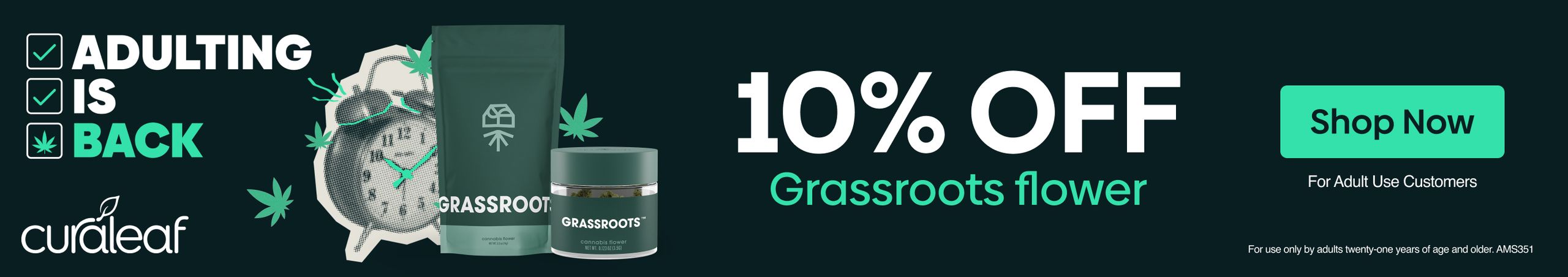 Cannabis Promo, Cannabis Sales, Cannabis Discounts, Cannabis on Sale, 10% Off All Grassroots Flower!