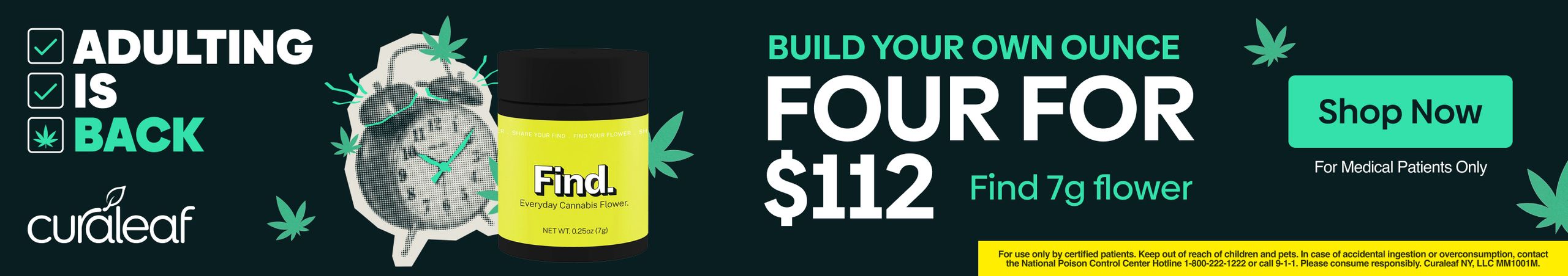 Cannabis Promo, Cannabis Sales, Cannabis Discounts, Cannabis on Sale, Build Your Own Ounce! Find 7g Whole Flower 4 for $112!