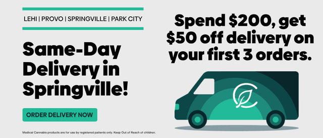Cannabis Promo, Cannabis Sales, Cannabis Discounts, Cannabis on Sale, FIRST TIME DELIVERY DEALS @ SPRINGVILLE! 🚘🚨