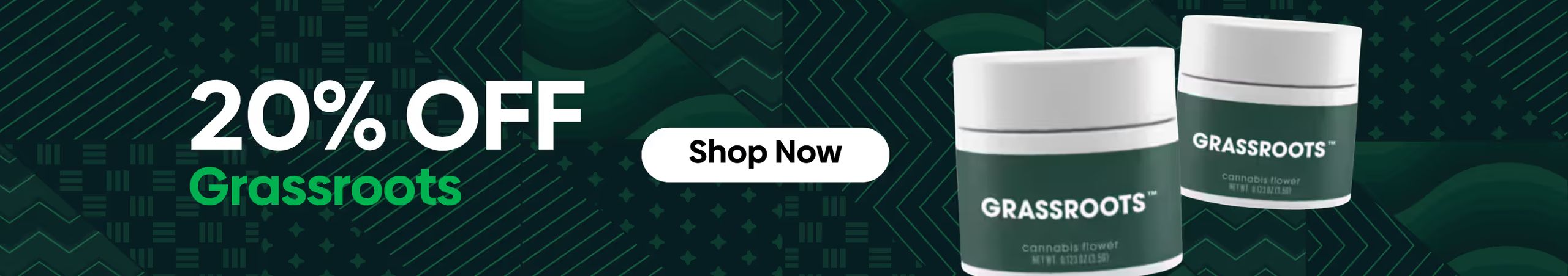 Cannabis Promo, Cannabis Sales, Descuentos en cannabis, Cannabis on Sale, 20% de descuento en Pre-rollados y Flor Grassroots