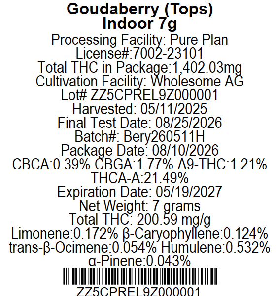 Goudaberry Pure Plan Goudaberry Pure Plan