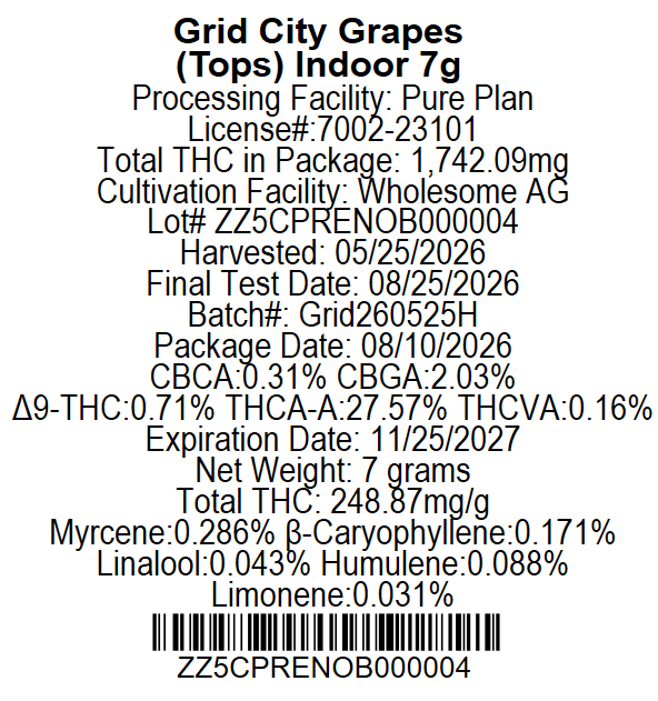 Grid City Grapes Pure Plan Grid City Grapes Pure Plan