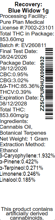 Blue Widow Pure Plan Blue Widow Pure Plan