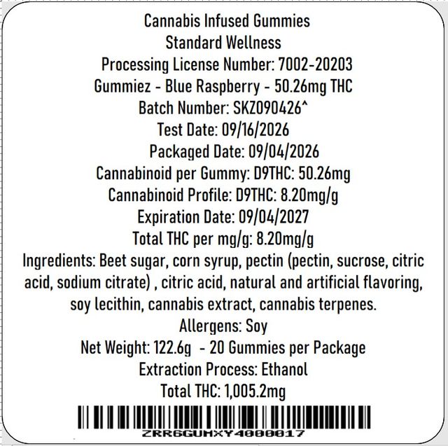 Blue Raspberry Gummiez Blue Raspberry Gummiez