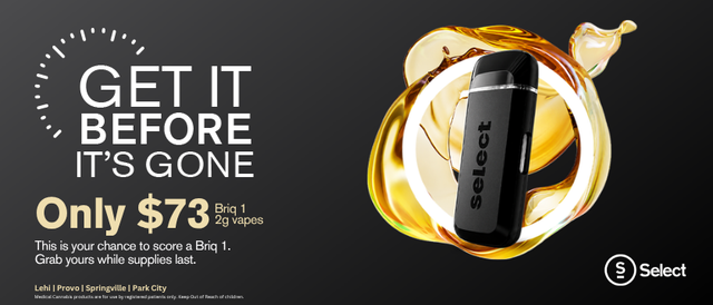 Cannabis Promo, Cannabis Sales, Cannabis Discounts, Cannabis on Sale, ONLY $73 SELECT BRIQ 1 2g All-In-One Vapes!