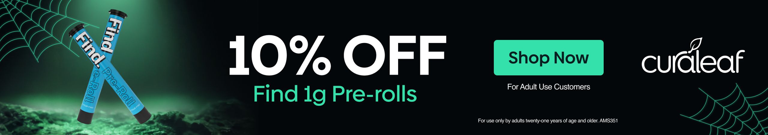Cannabis Promo, Cannabis Sales, Cannabis Discounts, Cannabis on Sale, 10% Off All Find 1g Pre-Rolls!