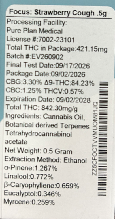 Strawberry Cough Pure Plan Strawberry Cough Pure Plan
