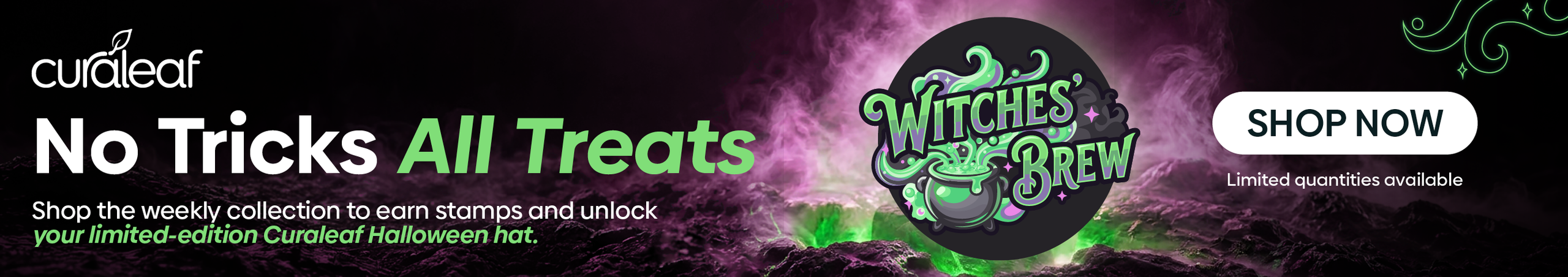 Cannabis Promo, Cannabis Sales, Cannabis Discounts, Cannabis on Sale, All Treats - Witches Brew