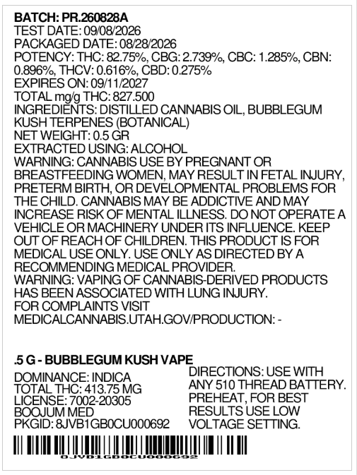 Bubblegum Kush Boojum Bubblegum Kush Boojum