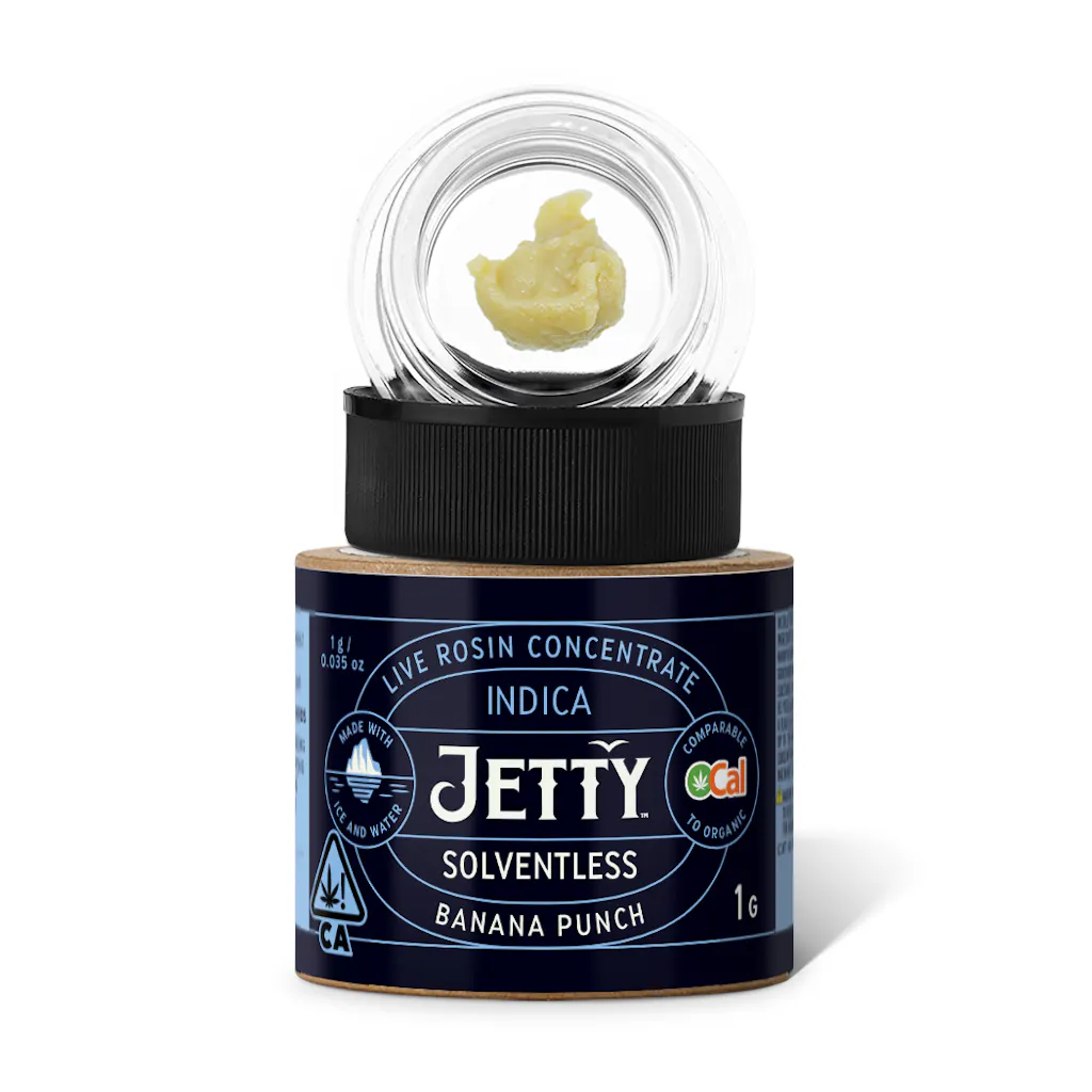 Buy Jetty Extracts Concentrate Banana Punch OCal Solventless Rosin Concentrate 1 G image