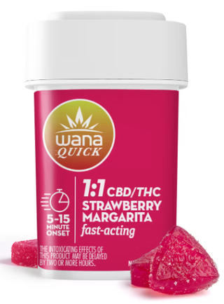 Quick Strawberry Margarita | 1:1 THC/CBD Gummies Wana