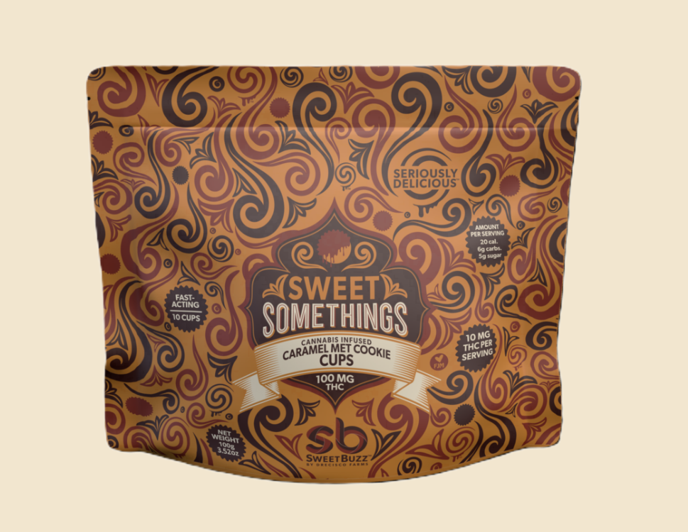 Buy SweetBuzz Edibles Sweet Somethings - Caramel Met Cookie 10pk 100mg image