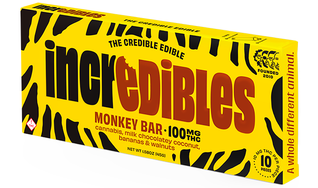 Buy incredibles Edibles Monkey Bar 100mg image