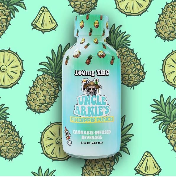 Uncle Arnie's Pineapple Punch Beverage 100mg 8oz