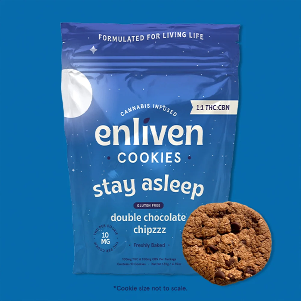 Buy Double Chocolate Chipzzz 1:1 CBN:THC 10pk 100mg Cookies online