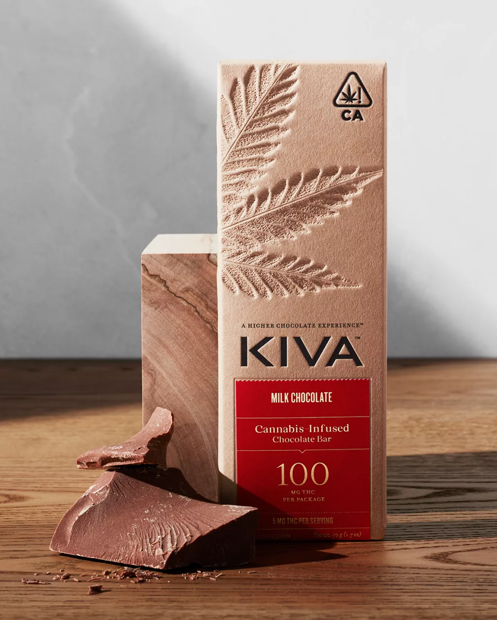 Buy Kiva Edibles Milk Chocolate Bar 100mg image