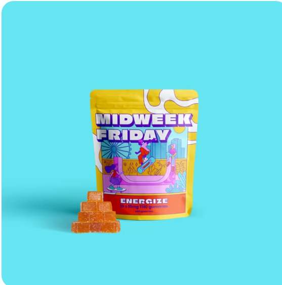 Buy Mid Week Friday  Edibles Tangerine (energize) 10pk (10mg) image