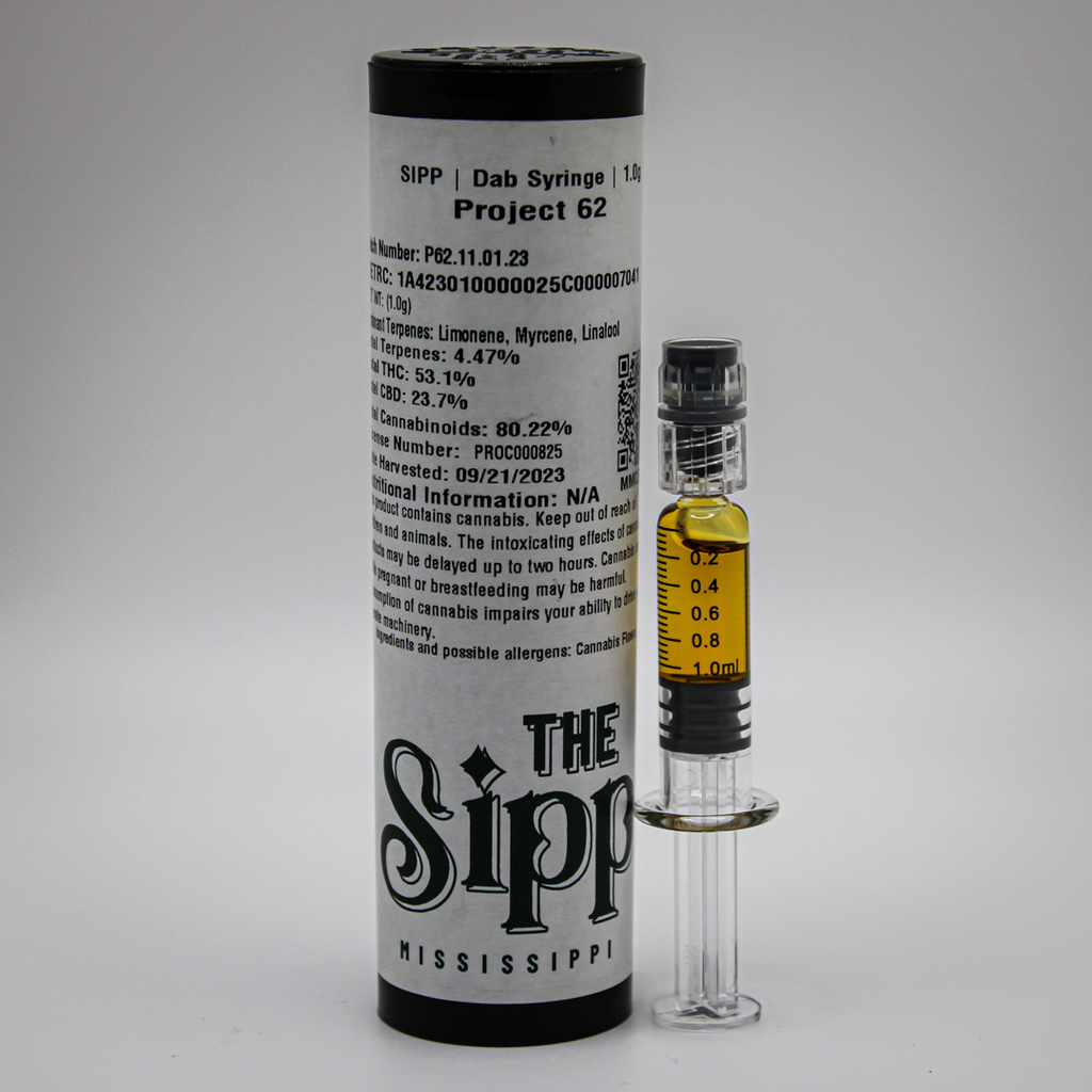 Buy The Sipp Concentrates Full Spectrum Dab Syringes | Project 62 1g Syringe image №0