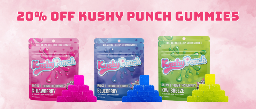 Cannabis Promo, Cannabis Sales, Cannabis Discounts, Cannabis on Sale, 20% off Kushy Punch