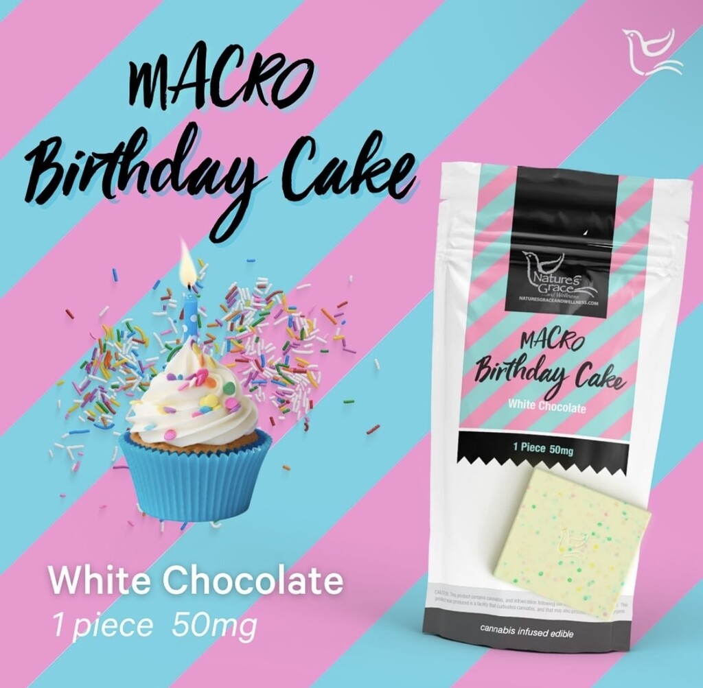 Birthday Cake White Chocolate Bar Macro