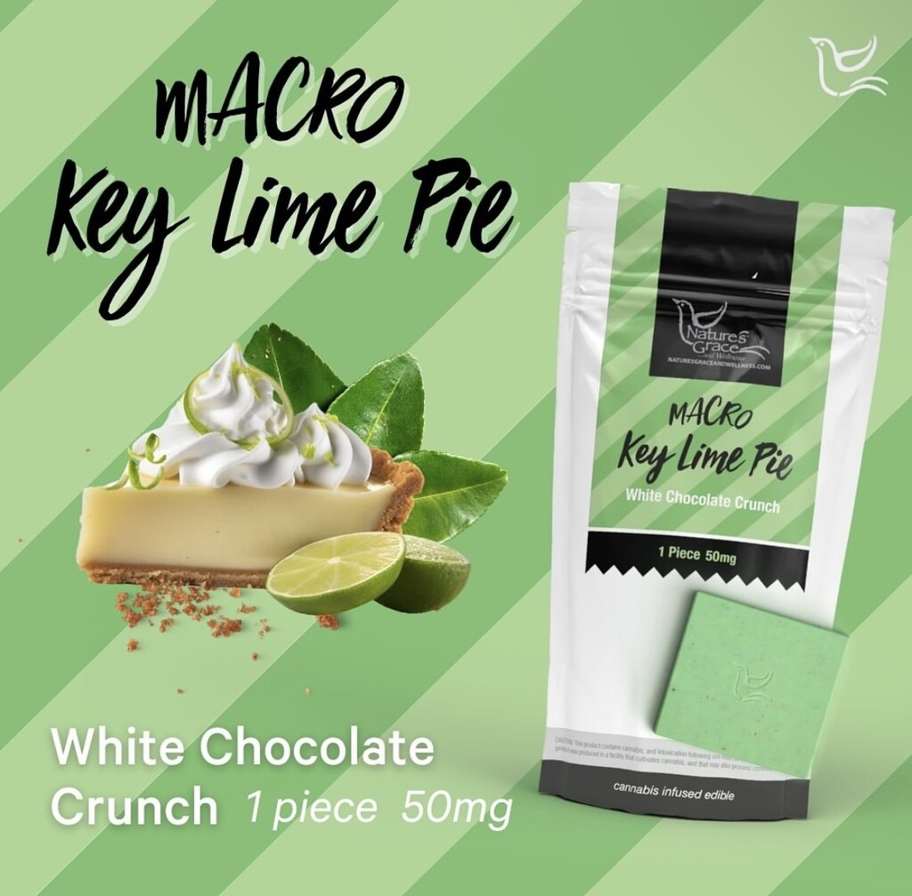 Key Lime Pie White Chocolate Crunch Bar Macro Natures Grace