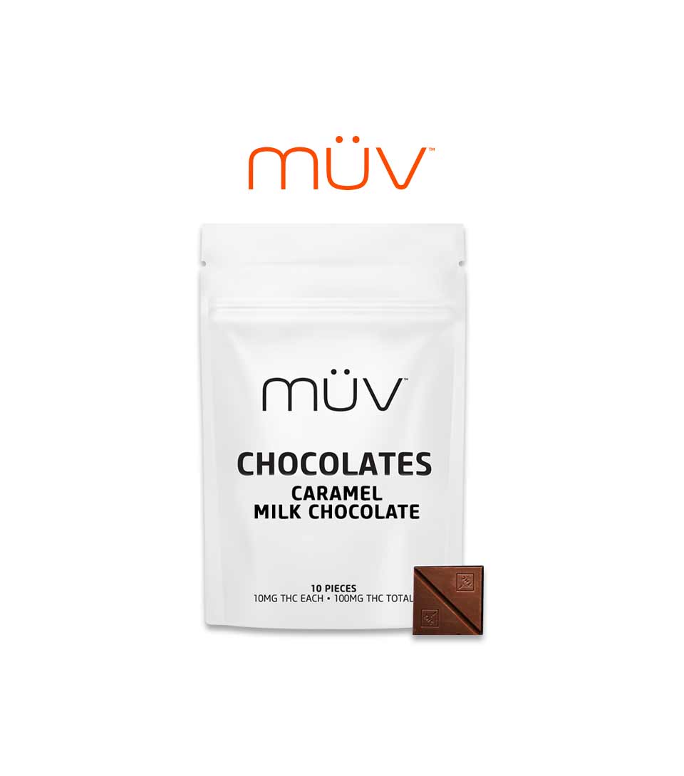 Buy MÜV Edibles Caramel Milk Chocolate 100mg [10 Pk] image