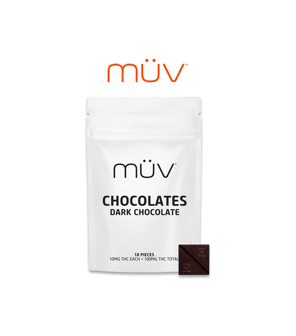 Buy MÜV Edibles Dark Chocolate 100mg [10 Pk] image