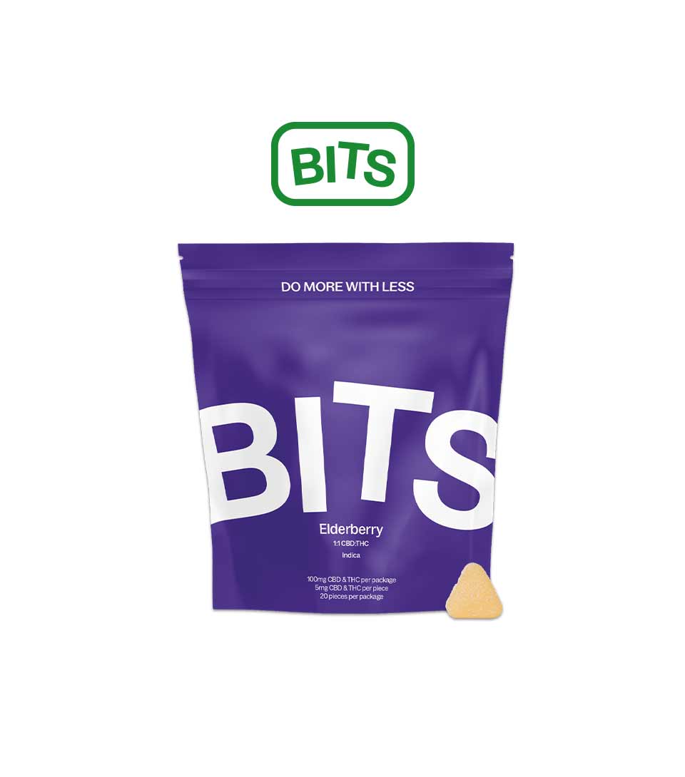 Buy Bits Edibles Elderberry 1:1 THC:CBD Soft Chews 100mg [20 Pk] image