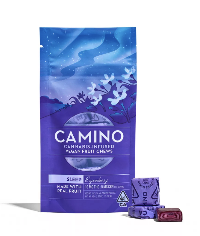 Buy Camino Edible Boysenberry Sleep Chews 10MG THC / 5MG CBN 10 MG image №0