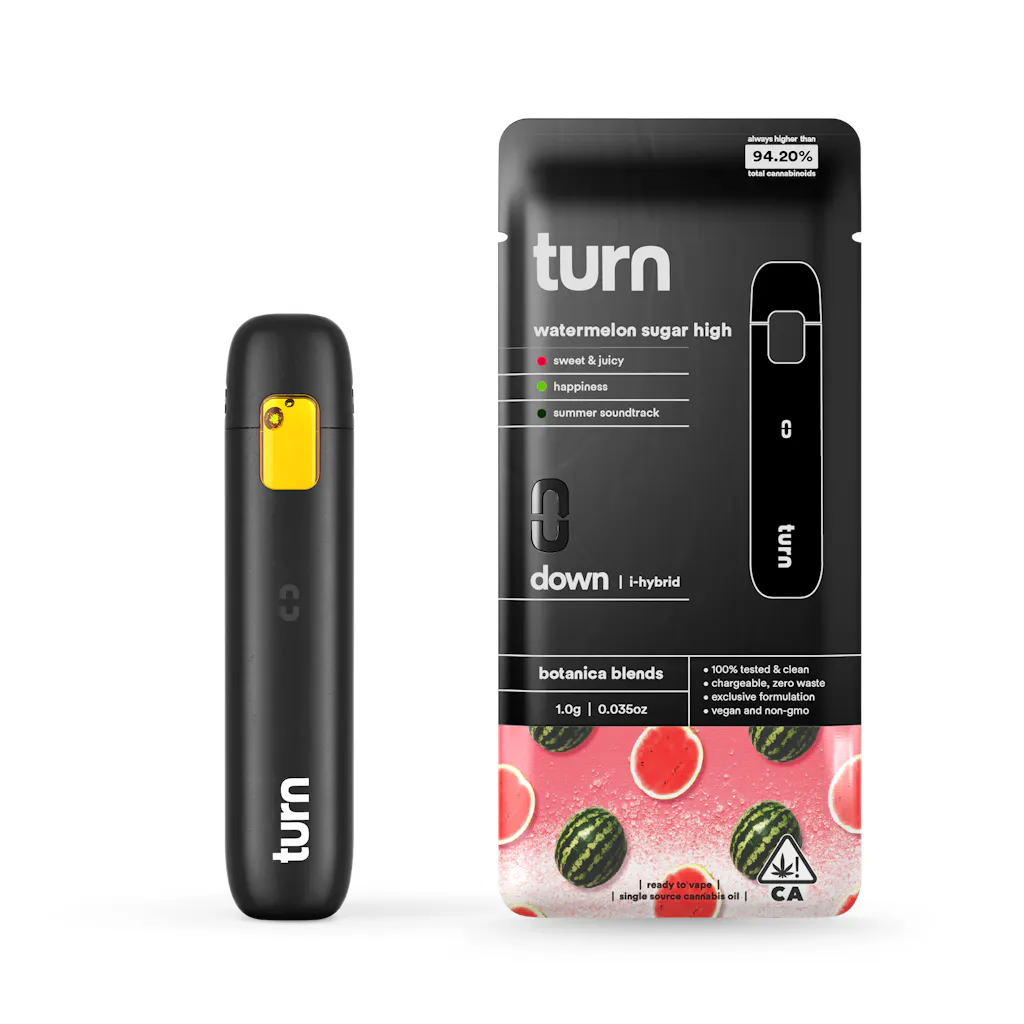 Buy turn Vape Cartridge Watermelon Sugar High Disposable 1 G image